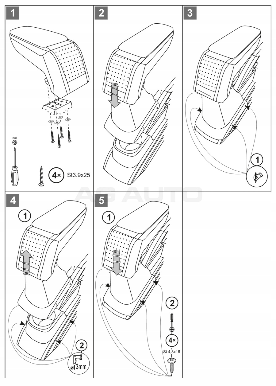 V00583 - Стандарт ARMREST VW Polo 6R, 2009 ->