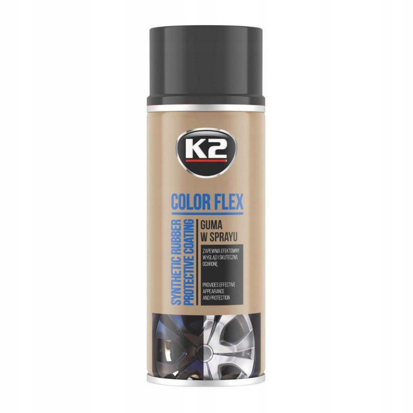 K2 COLOR FLEX GUMA W SPRAYU - CZARNY MAT 400 ml