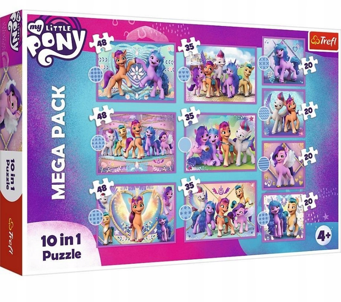 

Puzzle 10 W 1 My Little Pony 10 układanek Kucyki