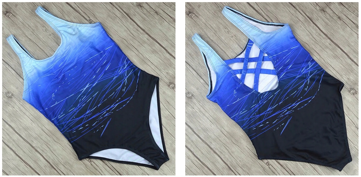 JEDNOCZĘŚCIOWY STRÓJ KĄPIELOWY MONOKINI MORSKI XL Rozmiar XL