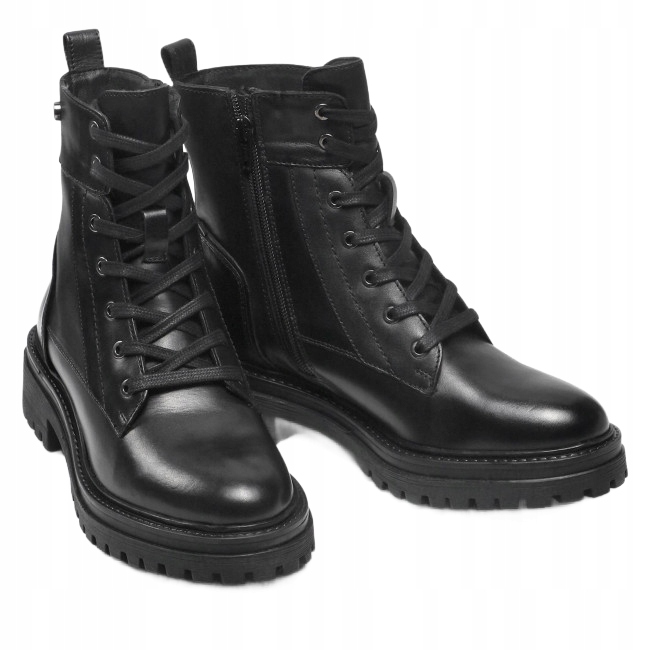 Geox D16HRC Dámské Kotníkové Boty Černé Kožené 40 J0B