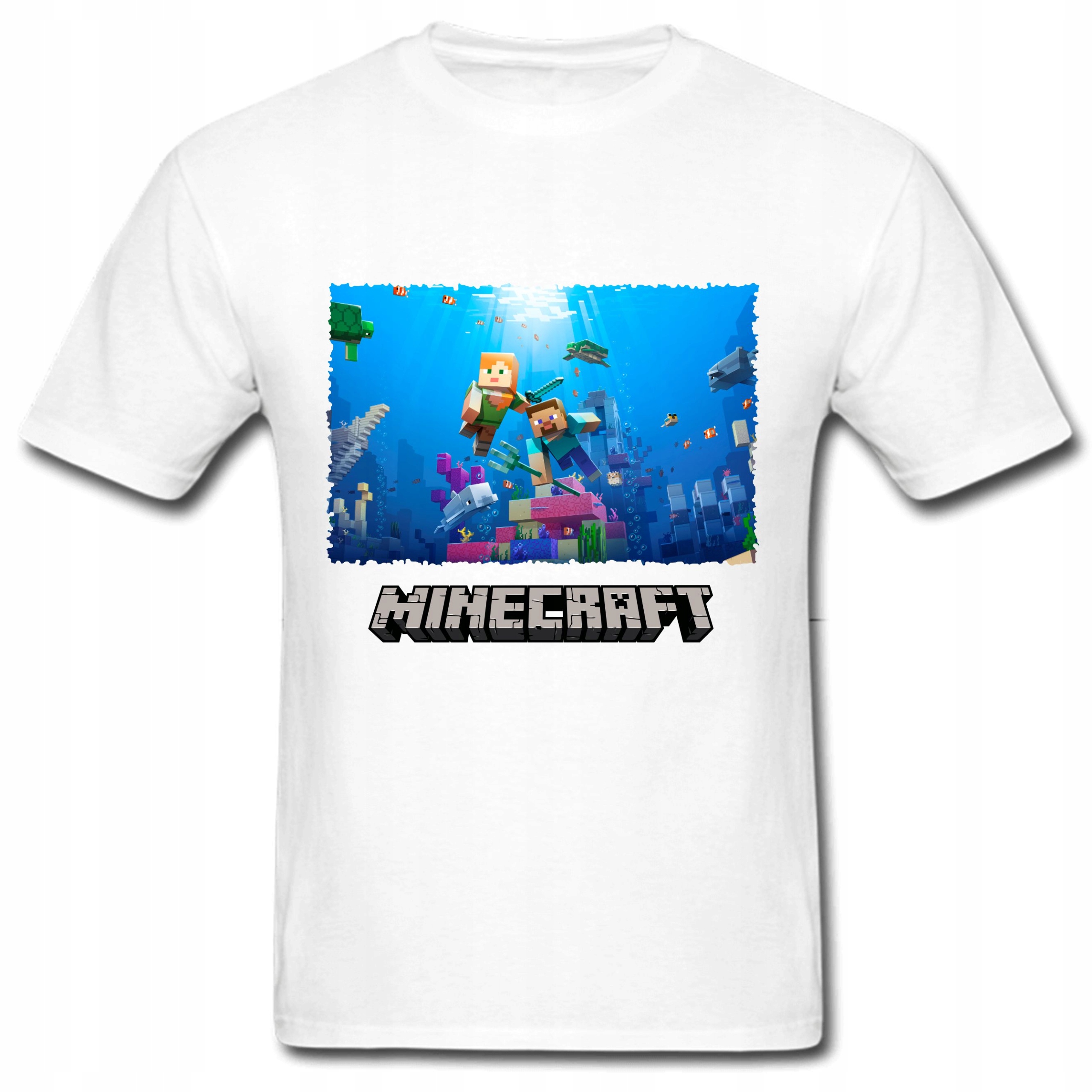 

T-shirt sport koszulka Minecraft aquatic 122 134