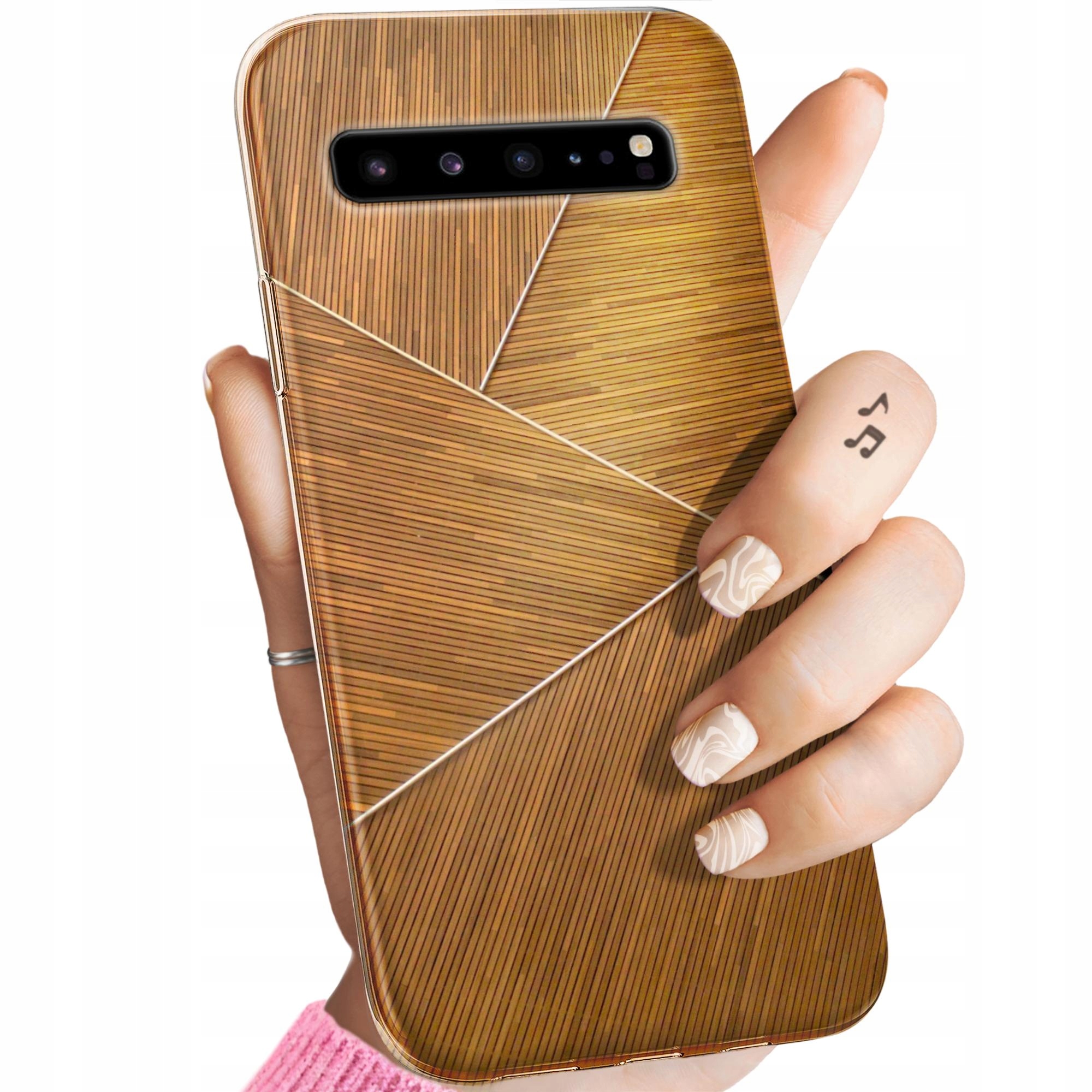 Etui Do Samsung Galaxy S10 5G Brązowe Drewniane Brown Obudowa Case
