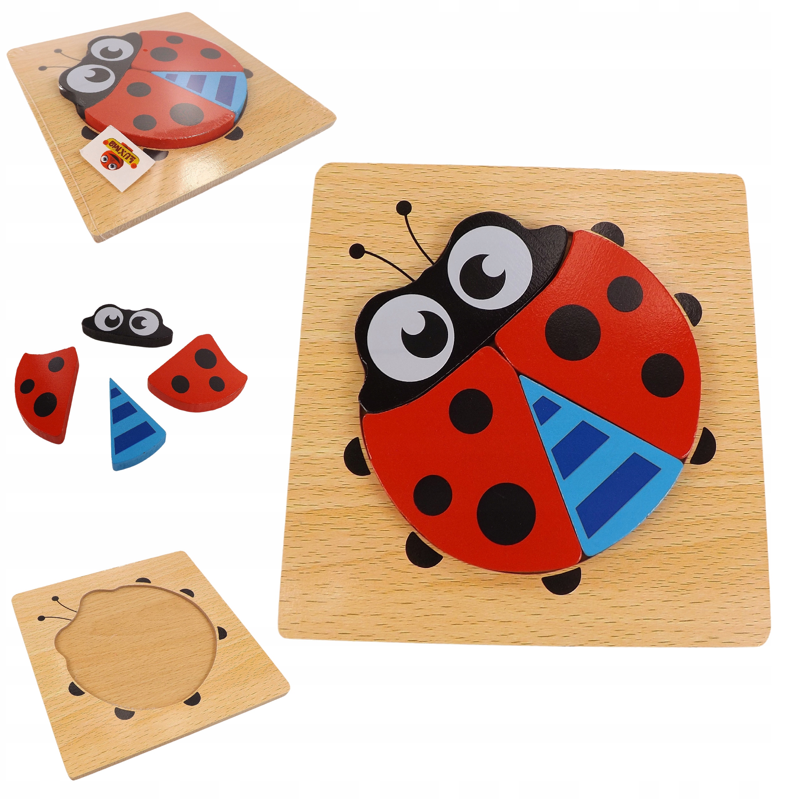 

Puzzle drewniane edukacyjne klocki dla dzieci 15B