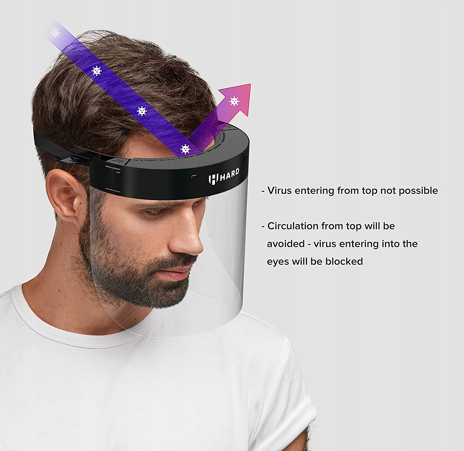 PRZYŁBICA OCHRONNA NA TWARZ Z WYGODNĄ GĄBKĄ 2 SZT Marka inna