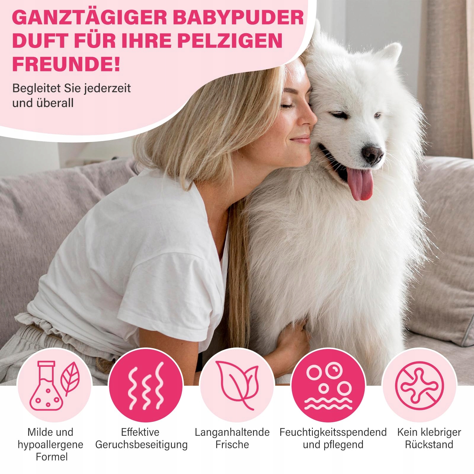 GJYC PET Spray Dla Psów I Kotów O Zapachu Pudru Długotrwały Dezodorant — miniatura 2