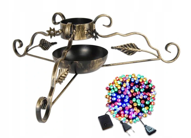 STOJAK POD CHOINKĘ ZESTAW 4 LAMPKI 100LED