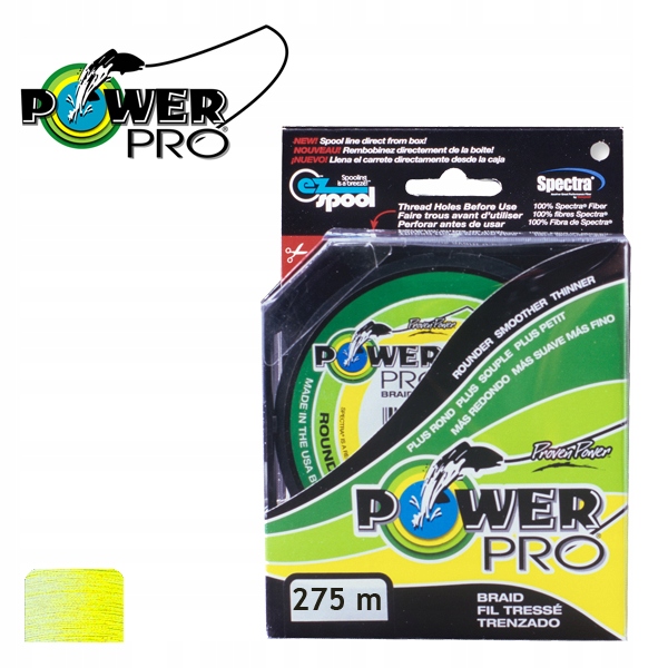 Plecionka Power Pro Hi-Vis Yellow 0,13mm 275m żółta 8kg 1szt.