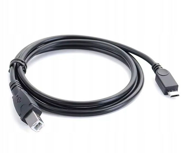 Kabel Micro USB na USB B 1m OTG do drukarki, tabletów, telefonów
