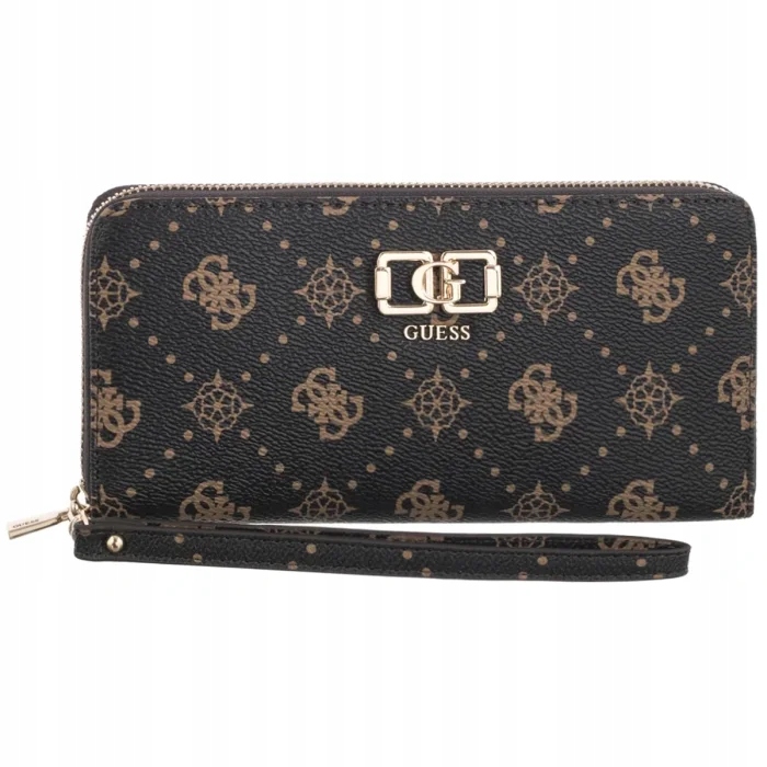 Peněženka Guess Emelie Logo Slg Lrg SWGP99 28146 Espresso Logo Hnědá