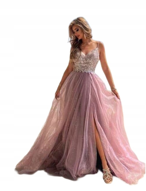 Emily Šaty Vřesová Tylová Princezna Šaty na plesovou oslavu S