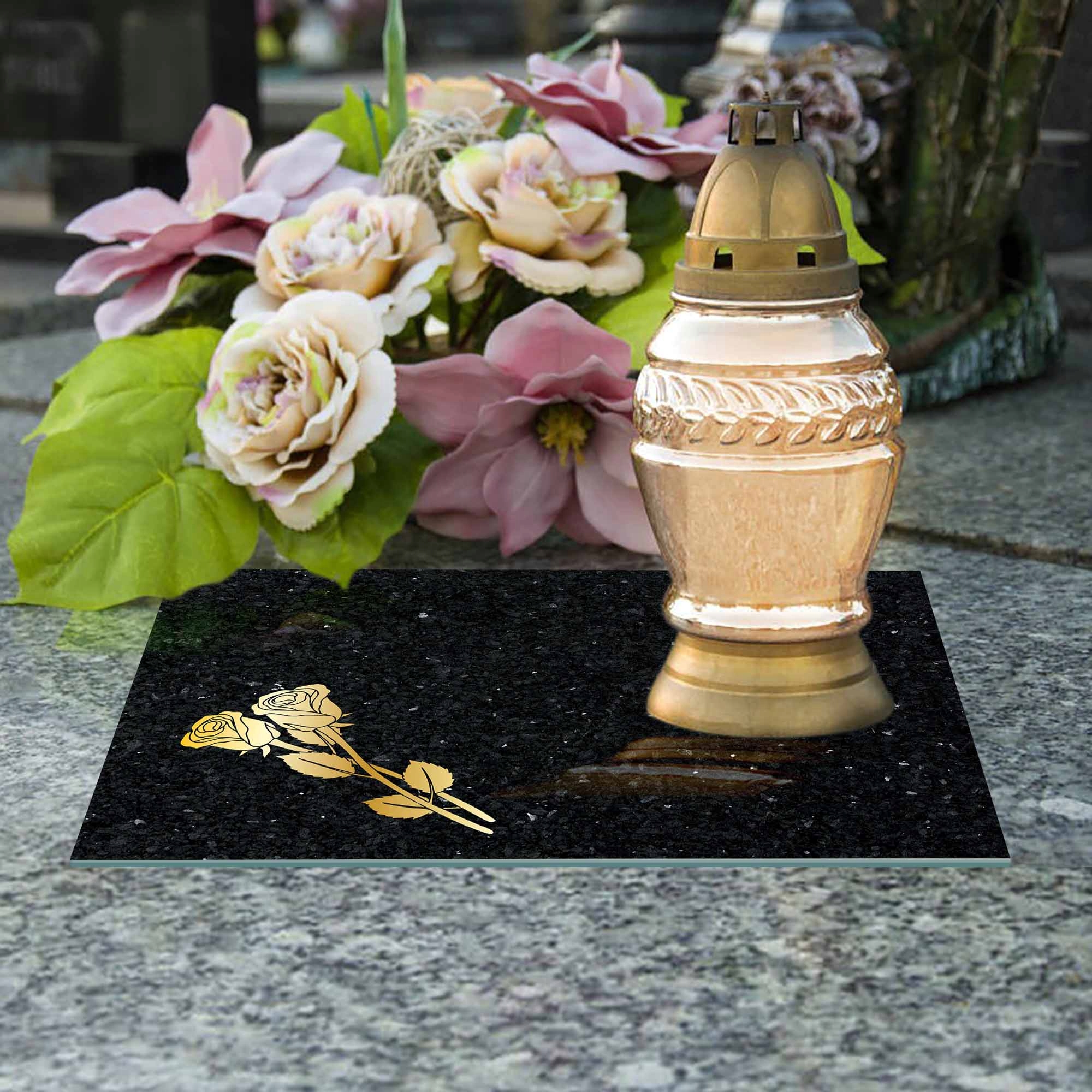 SZKLANA PODSTAWKA POD ZNICZE 30x20cm 491a Szerokość produktu 30 cm