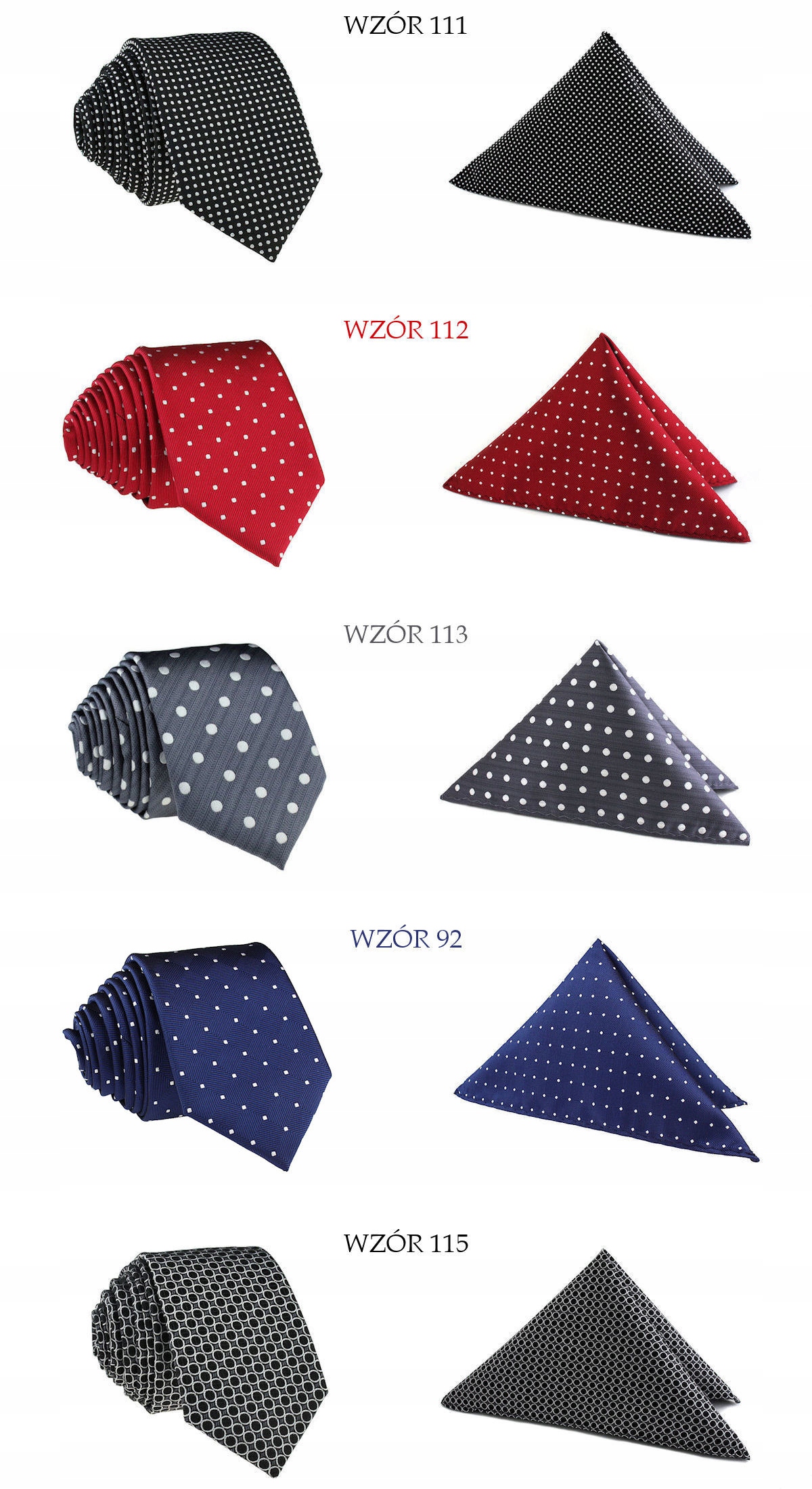 ZESTAW KOMPLET = KRAWAT i POSZETKA ( CHUSTECZKA ) Długość 150 cm