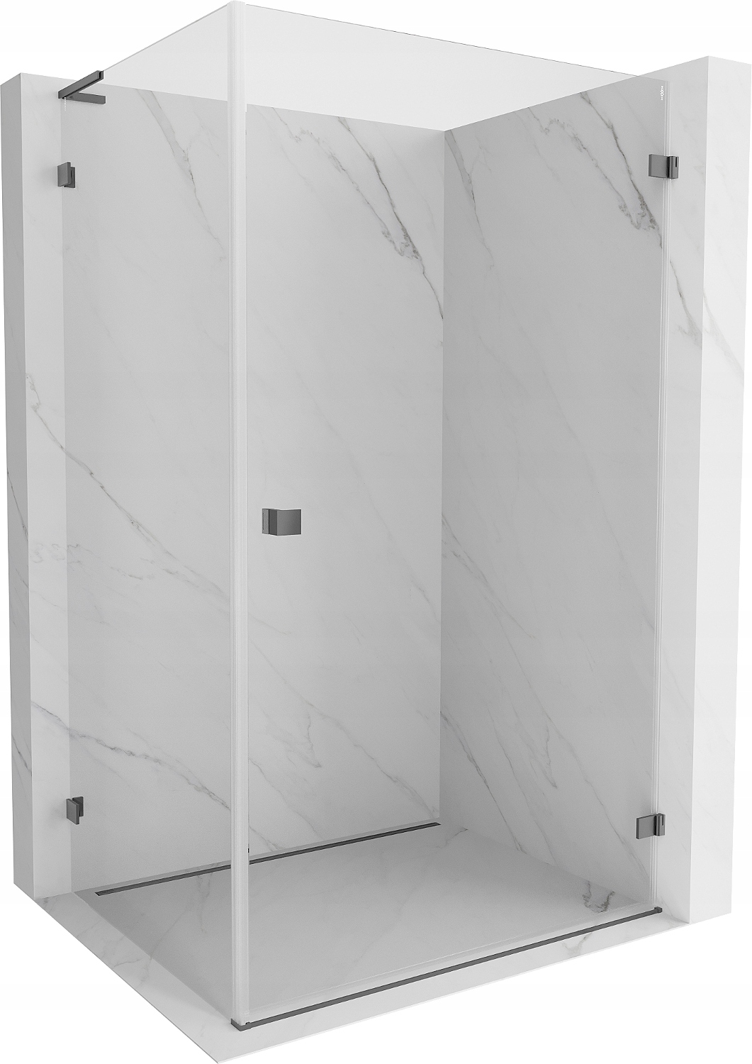 Mexen Lunar-b L Kabina Prysznicowa Prawa 100X70 CM Transparent Gun Metal