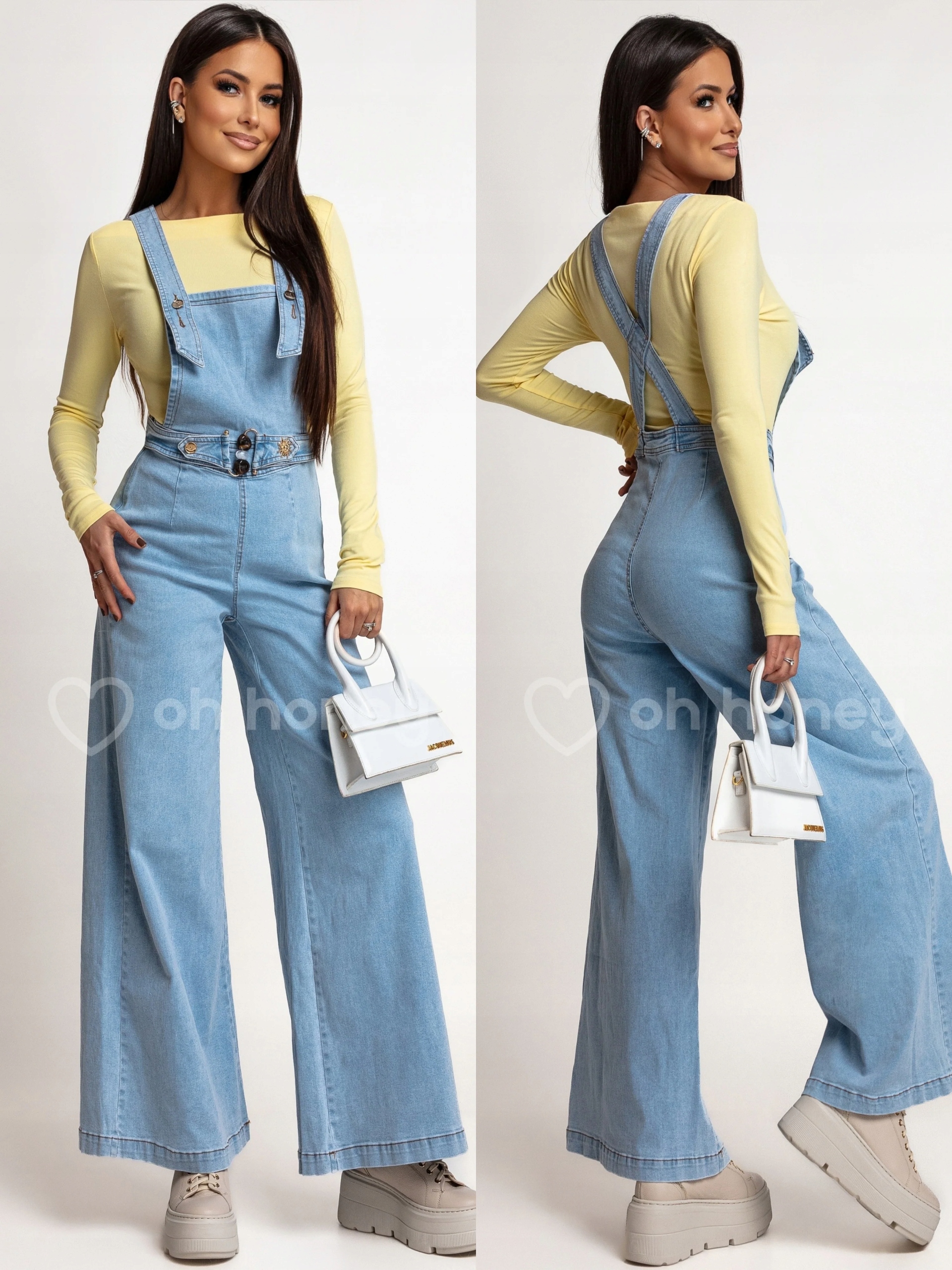 Modré džínové kalhoty Honey M/L