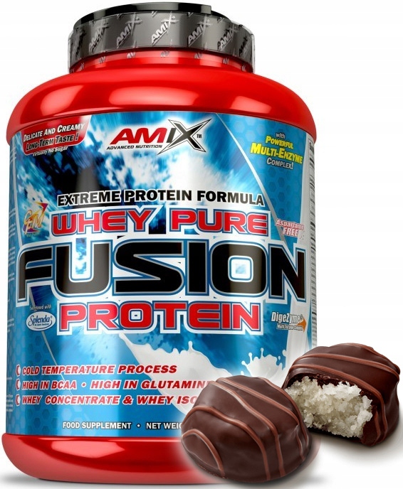 Čokoládový kokosový protein Amix Whey Fusion 2,3 kg Whey Protein