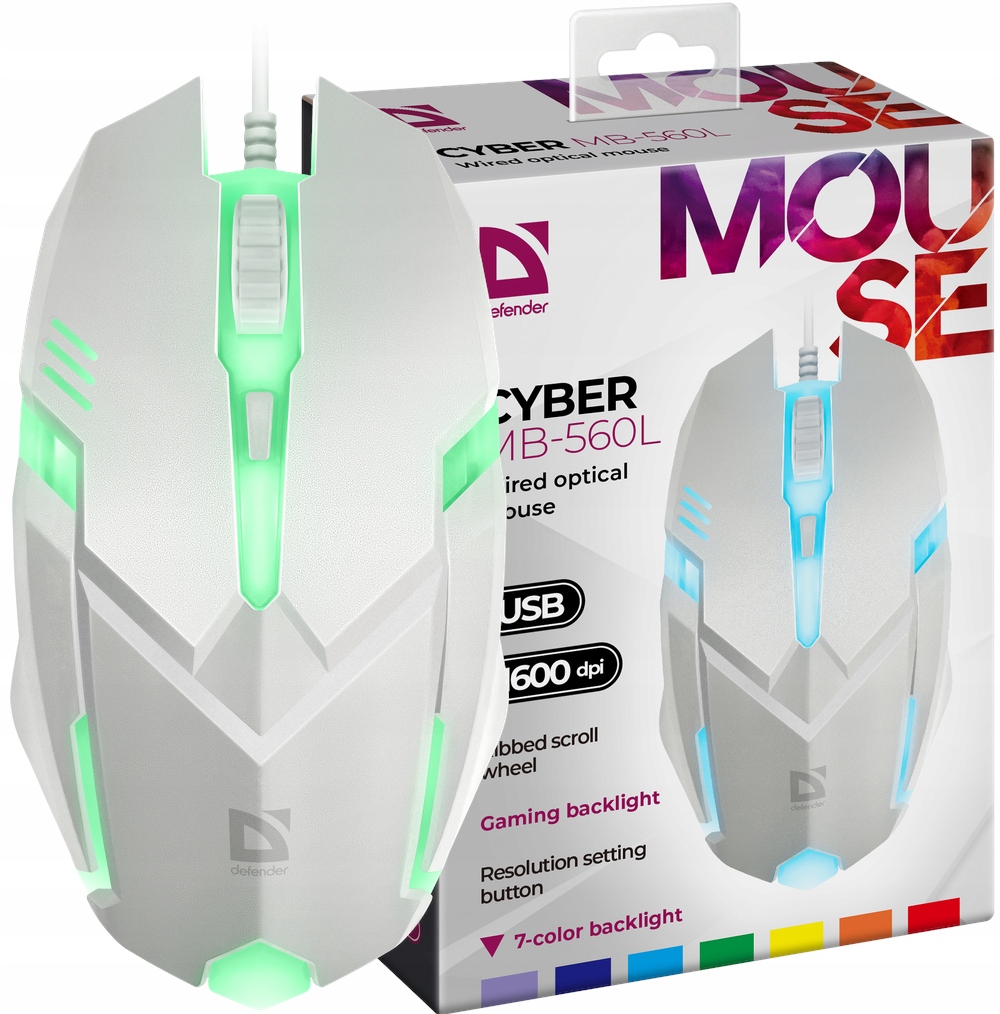 

Mysz myszka Gamingowa Dla Graczy Rgb Led 1200 Dpi