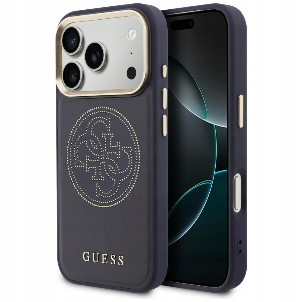 Pouzdro Guess Perforated 4G MagSafe pro Apple iPhone 17 Pro Max, modré