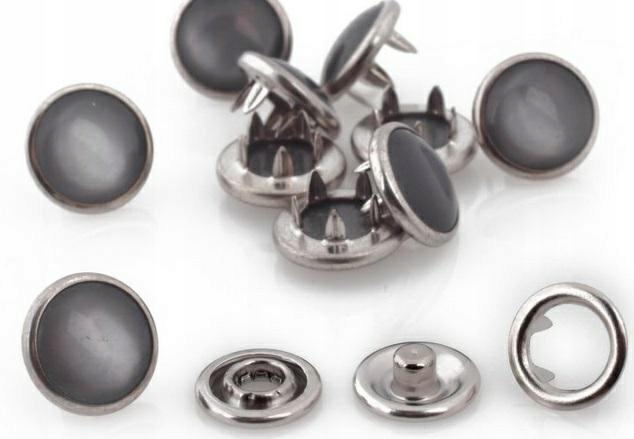 Cvoky druky kovové 9,5mm/200ks perlička Grey S95K715