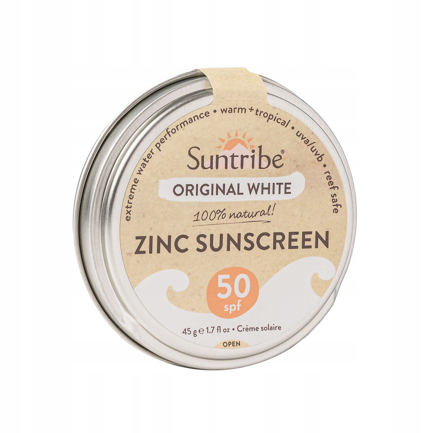 Suntribe Zinkový opalovací krém Spf 50 Bílá 45 g