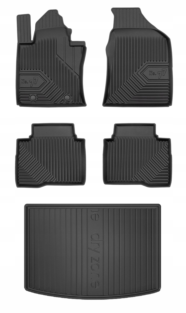 Set 77 Gumové rohože a rohože SsangYong Korando 4 od 2019- g