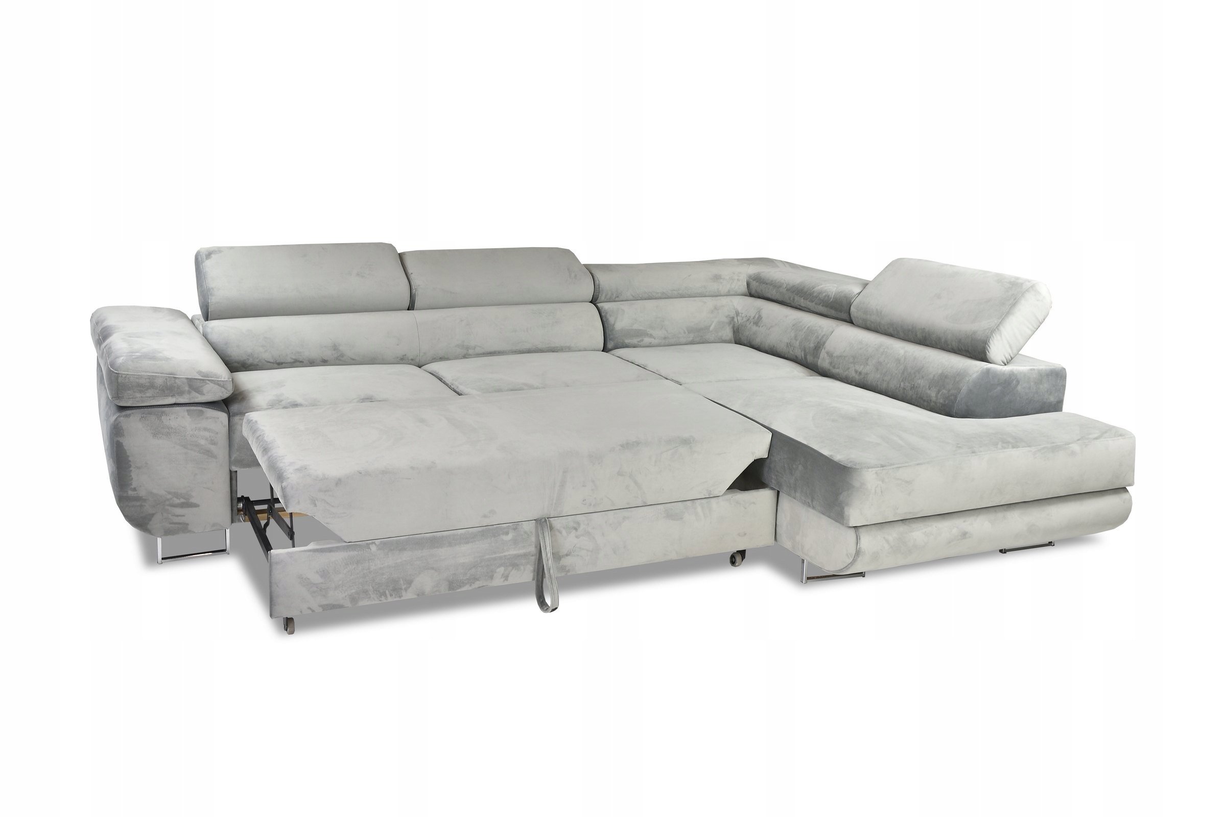 Nowoczesny narożnik , regulowane zagłówki VELVET Kolekcja Basic