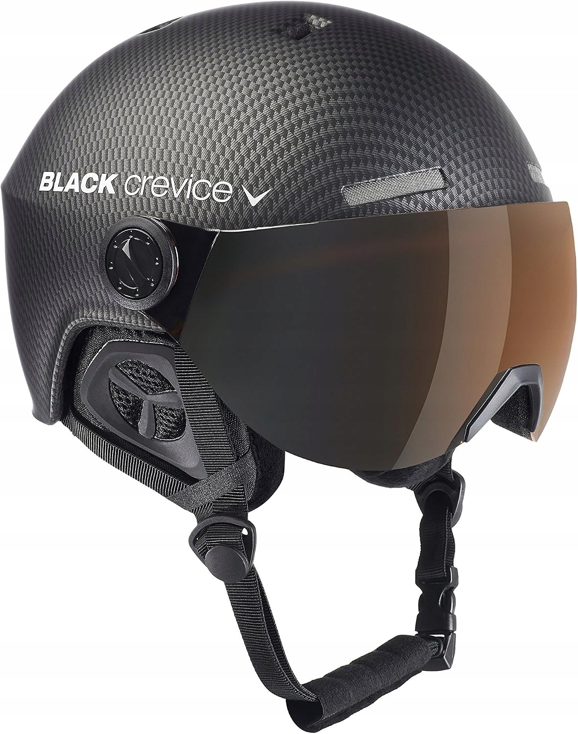 Kask narciarski Black Crevice Gstaad Carbon S/m 54-57 cm z wizjerem