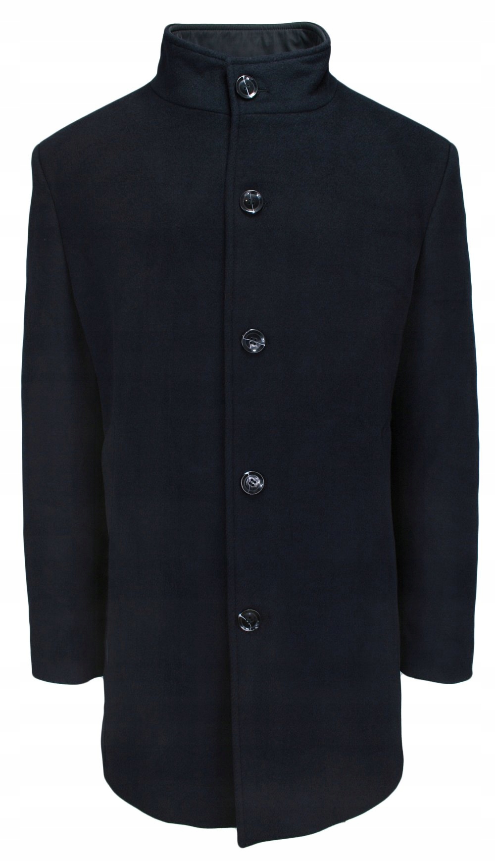 Tmavě modrý vlněný kabát na Knoflíky 60/182