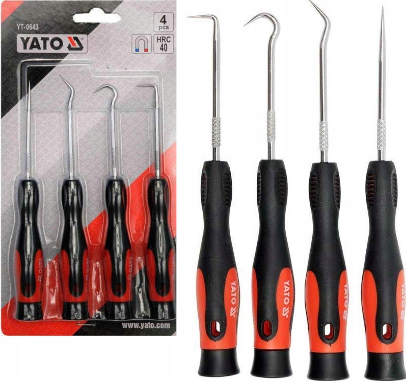 Yato Haczyki Haki Z Rękojeścią Hartowane Groty Zestaw 4 Szt.