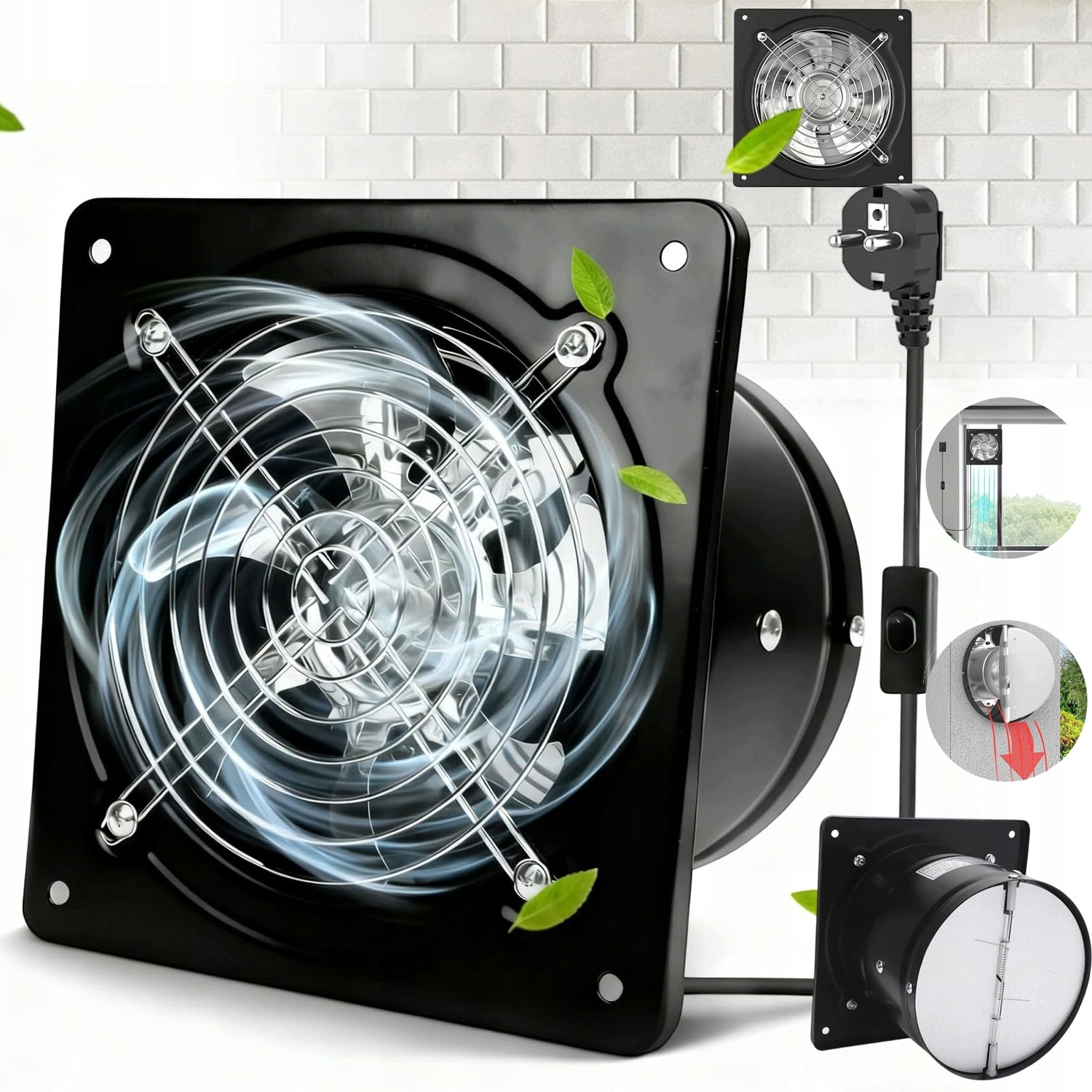 Nástěnný Axiální Odtahový Ventilátor 525 M³/h – Průmyslový, 150 MM, Tichý