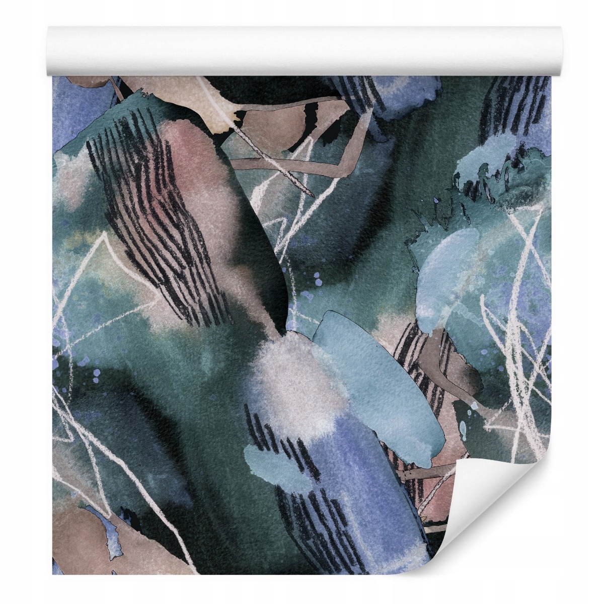 Tapeta do obývacího pokoje Abstrakce Akvarely Linie Dekor