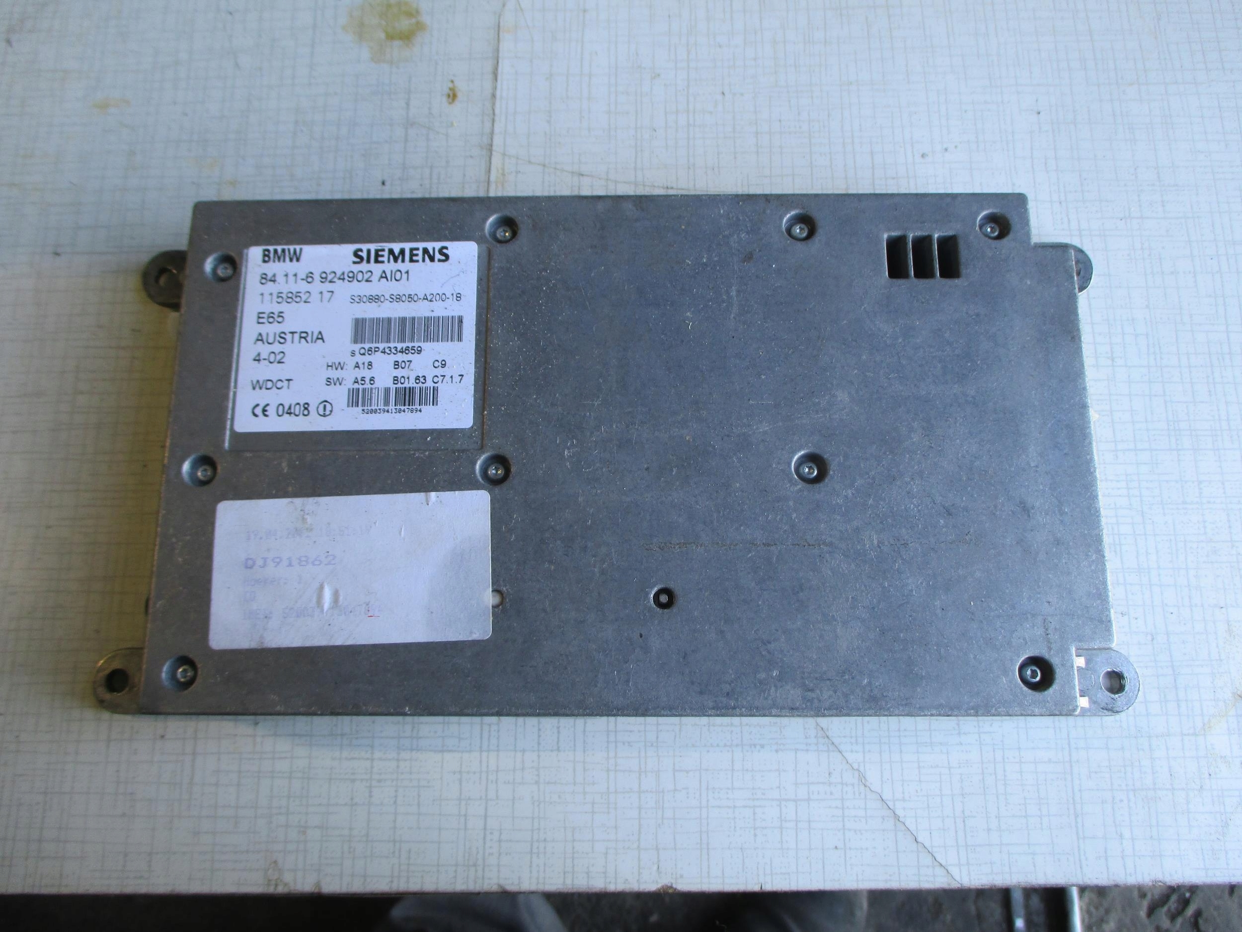 BMW E65 4.4i 01-05 MODUŁ STEROWNIK FOTELA 6924902