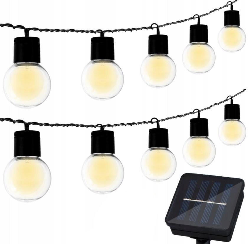

Girlanda Solarna Led Lampki Ogrodowe Kulki 20LED