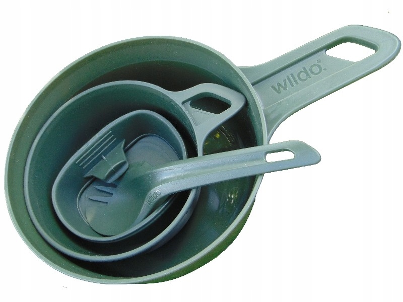 Zestaw naczyń turystycznych Wildo Adventures Kit, 4-częściowy, oliwkowy
