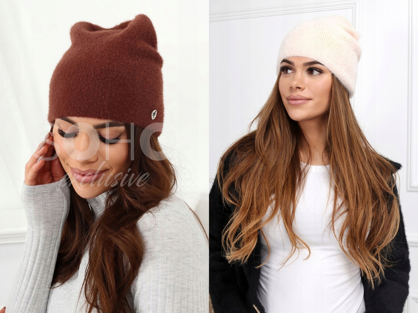 CZAPKA ALPAKA GŁADKA DAMSKA CIEPŁA WYGODNA DAMSKA SPORTOWA KOLORY 2110 Materiał dominujący inny