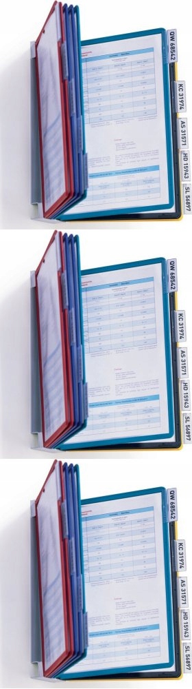 Zestaw 10 Paneli A4 Na Ścianę Uchwyt Durable Vario Display System Wall x 3