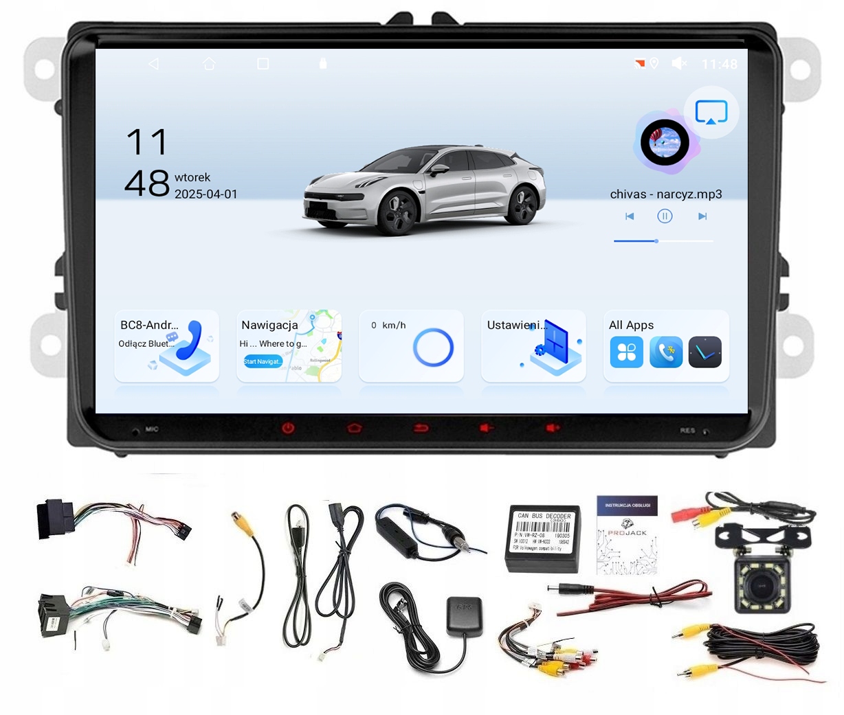 Rádio Navigácia Gps Android Vw Sharan 2010-2022 Wifi Usb Carplay 2GB 64GB
