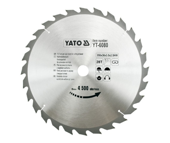 Yato Pila Kotoučová S Vidiovými Zuby 350x30mm 28 Zubů YT-6080