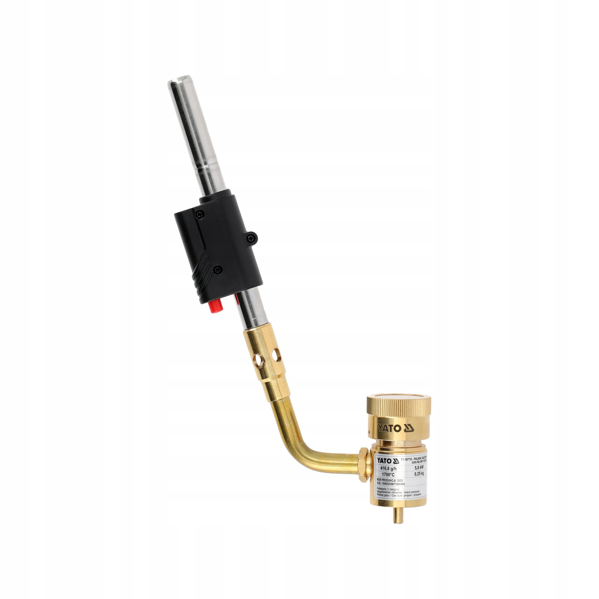 Plynový Hořák 360 Mapp Piezo Otočný Pro Pájení Hvac 5800W Přesný