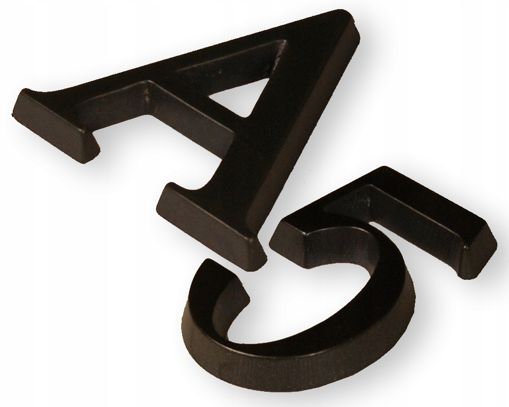 Litery cyfry na drzwi, dom, grób Toronto 7cm odlew mosiężny czerniony