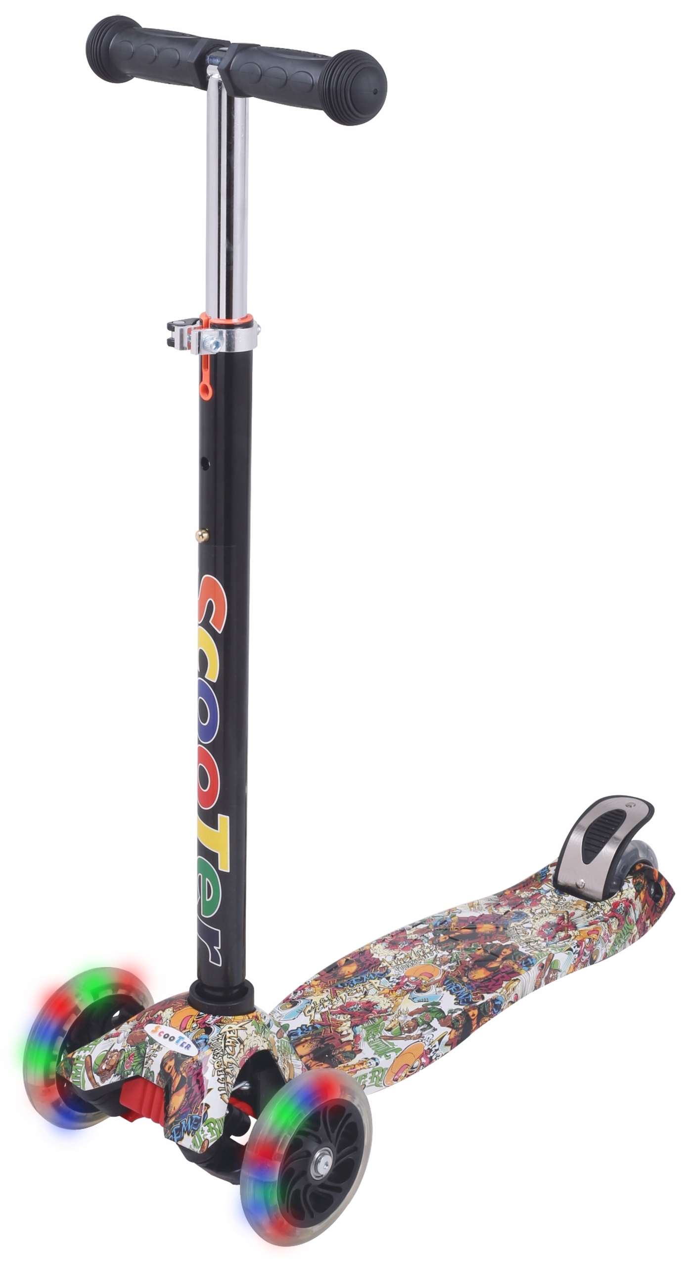 HULAJNOGA BALANSOWA CZTEROKOŁOWA KOŁA LED GRAFITTI