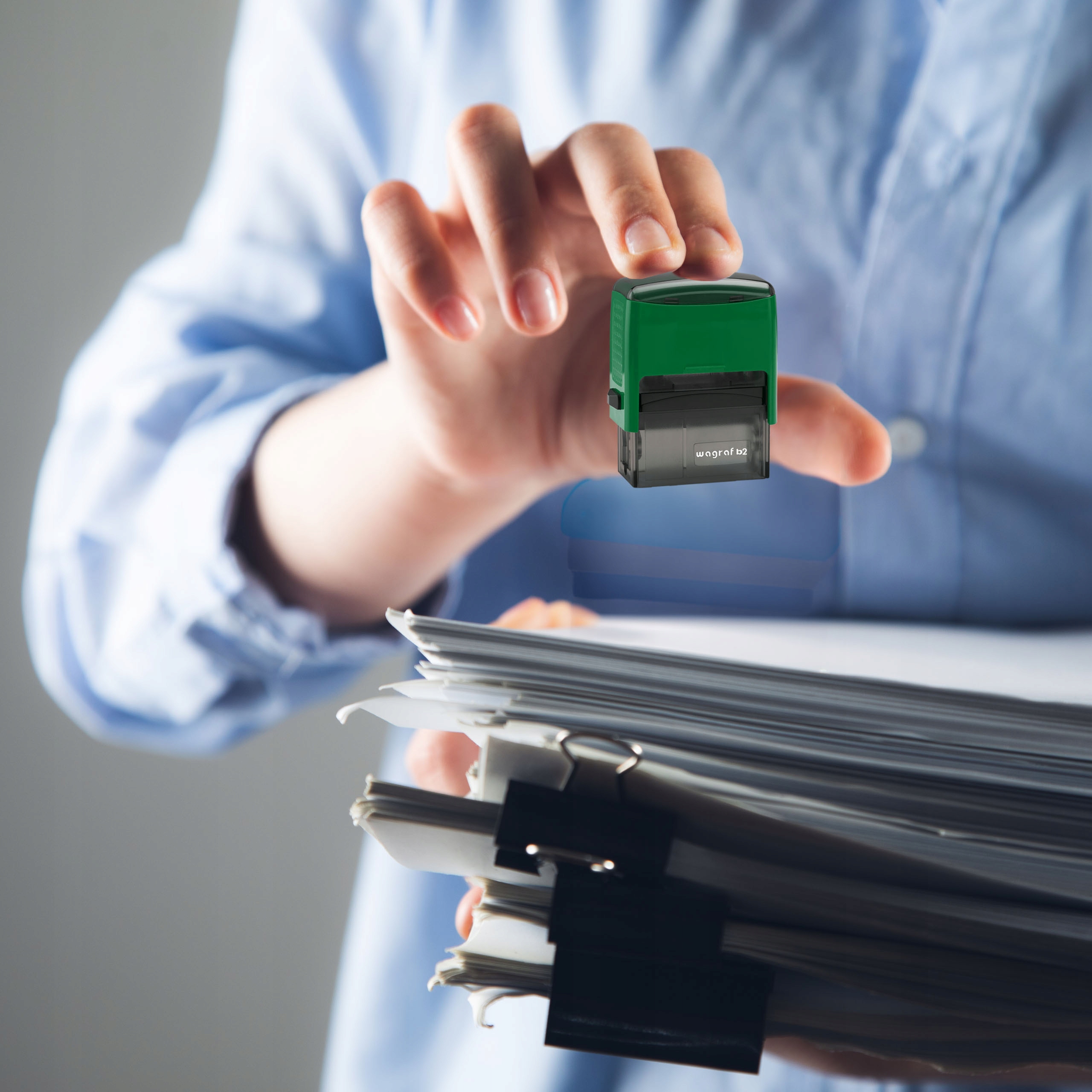 PIECZĄTKA WAGRAF B2s DO 4 LINII FIRMOWA IMIENNA BIUROWA PROJEKT + GUMKA Kształt Prostokątna