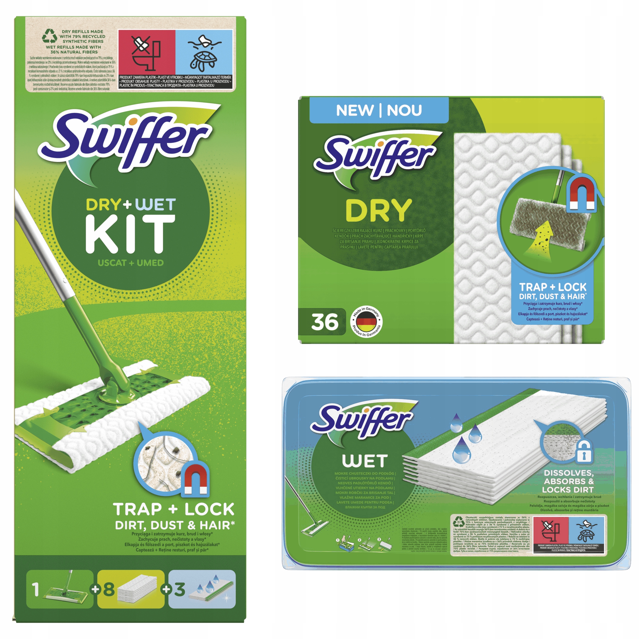 

Swiffer mop 67 wkładów (44 suche, 23 mokre)
