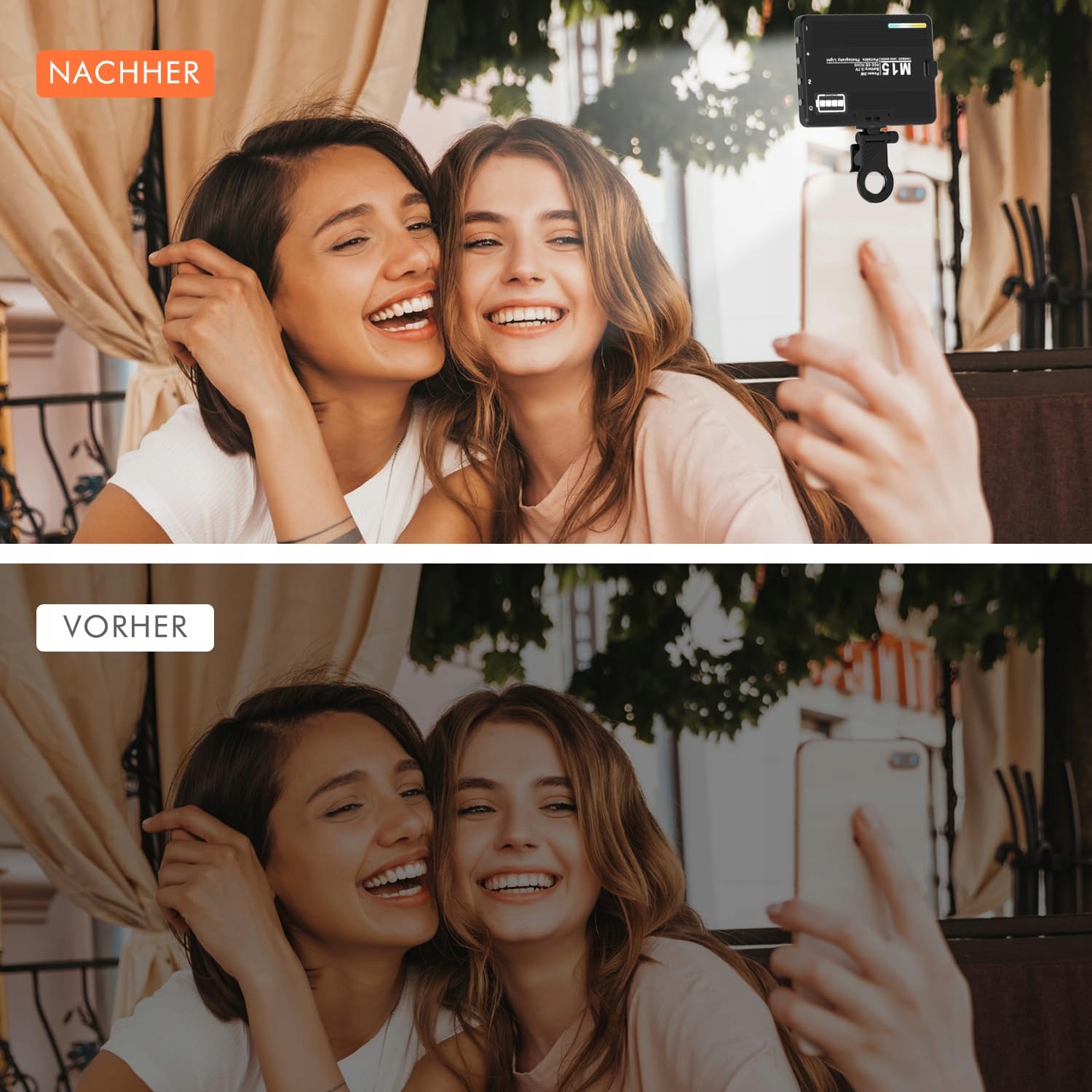 ETENTOUS Lampa Selfie LED 80 Regulowana 3000K-9900K Z Akumulatorem — miniatura 8