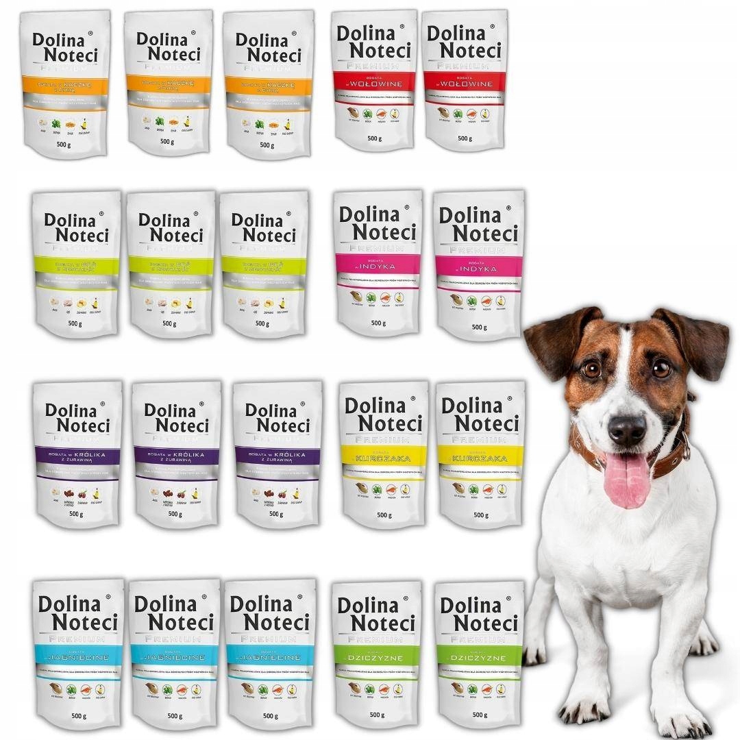 Dolina Noteci Mix Chutí Sada bez ryb 20x500g Krmivo Vlhké pro psa