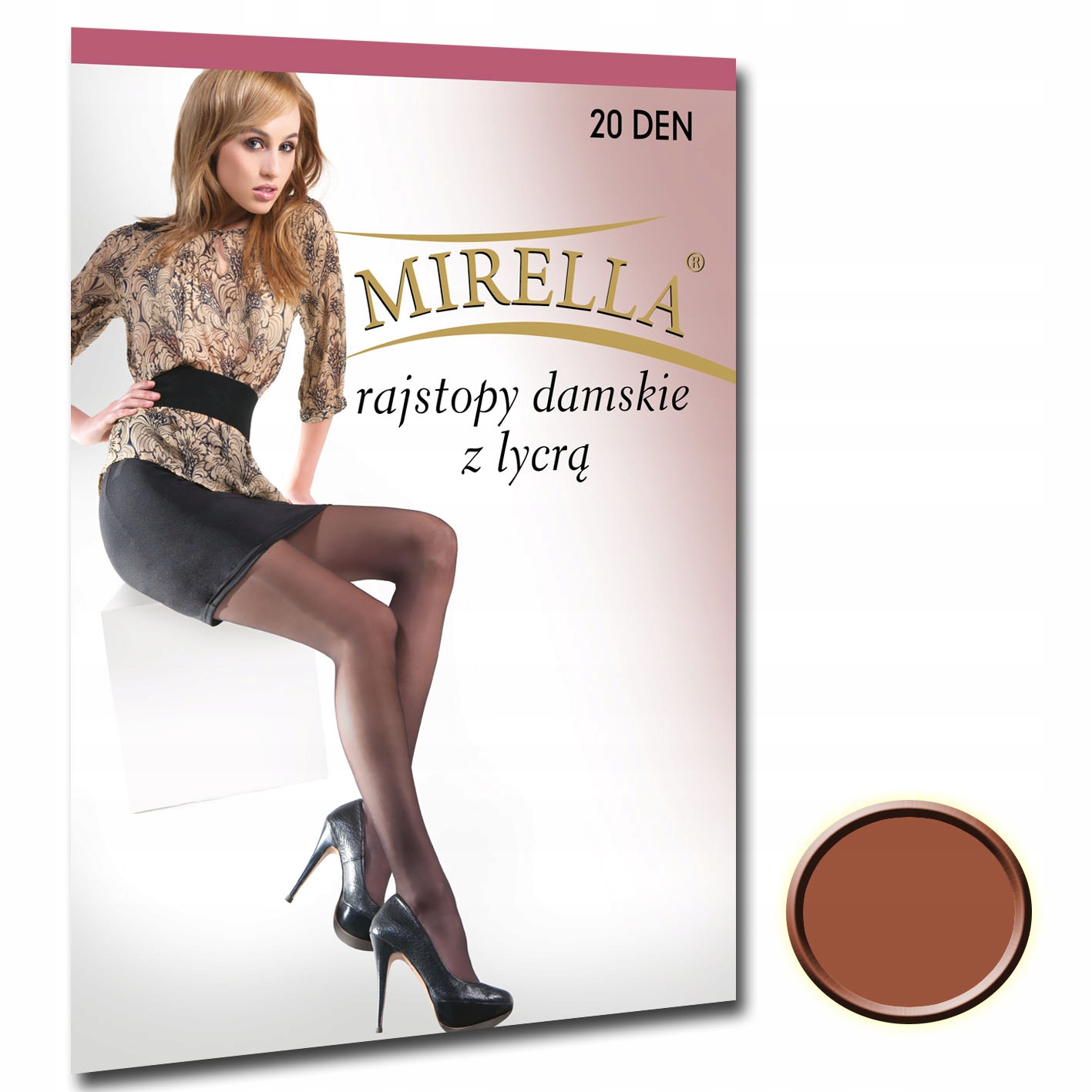 

Mirella Rajstopy damskie Lycra 20 den 5 Visone