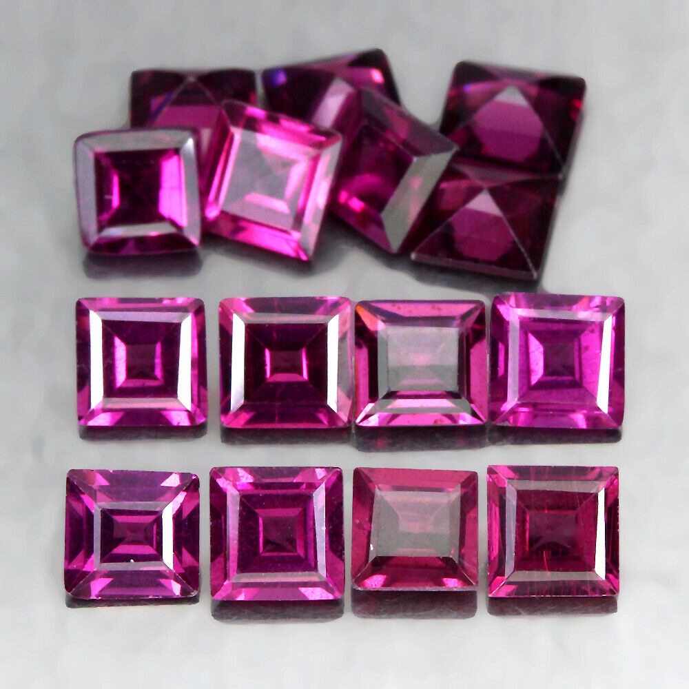 Granátové jablko rodolity přírodní kameny 6.71ct 15 ks