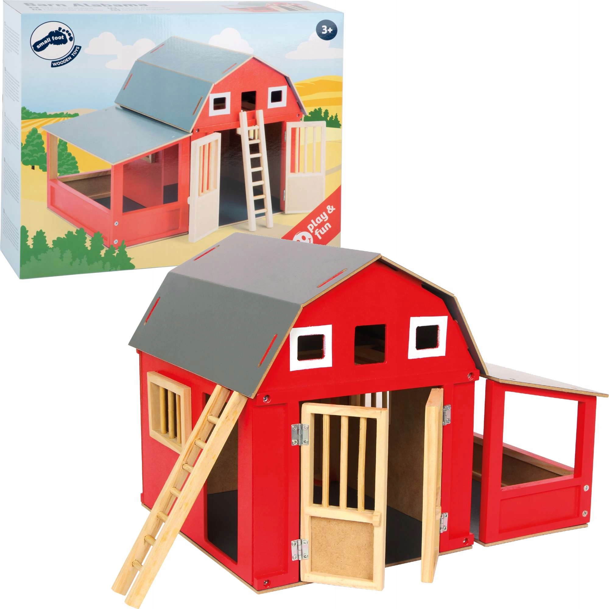 

Drewniana Farma Alabama Stodoła Zdejmowany Dach