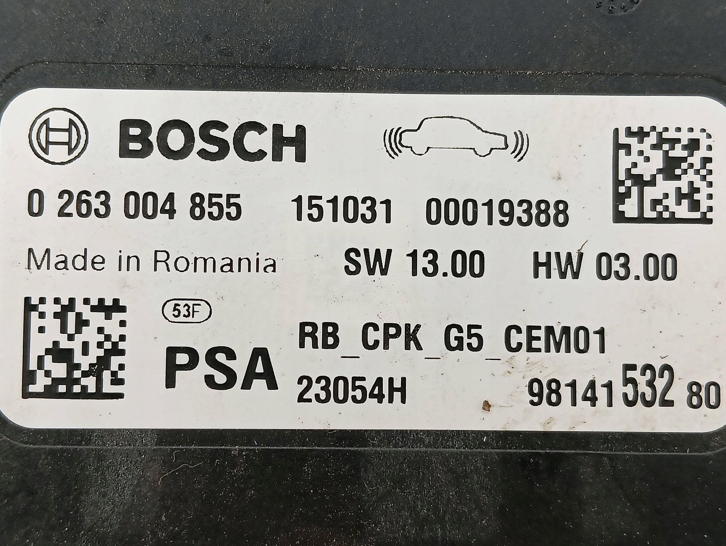 modulo PDC parcheggio 0263004855 Peugeot 2008 e (2013-2019)