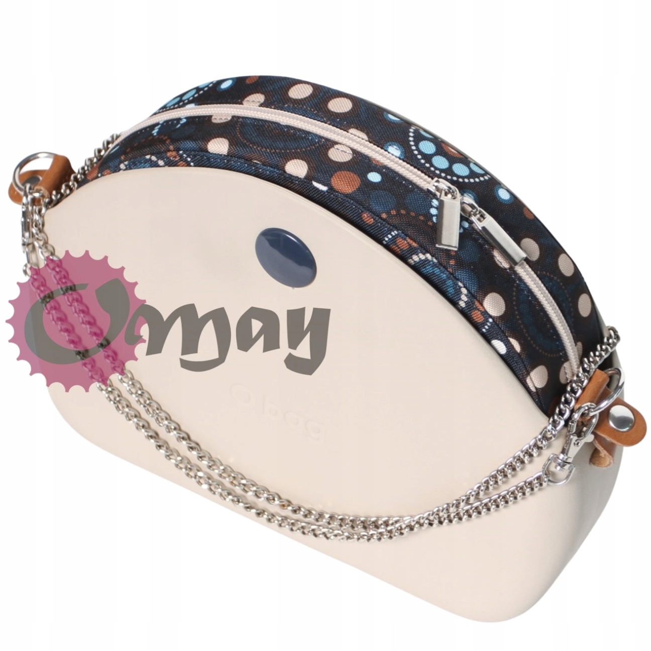 organizer OBAG MOON LIGHT beż hummus wkład granat 2 kieszenie